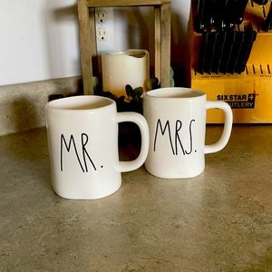 Rae Dunn set of MR. and MRS. Coffee mugs